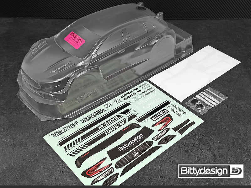 CA45M 1/10 M-chassis clear body for 210-225mm wheelbase car