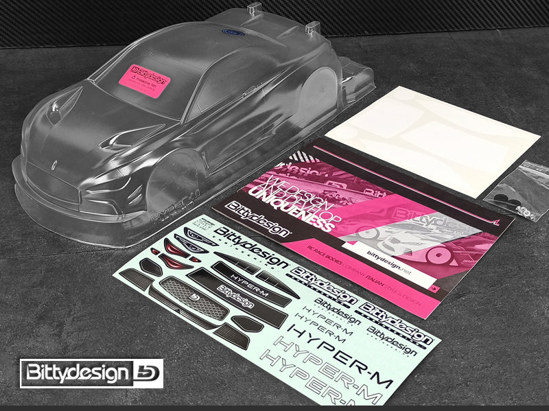 HYPER-M 1/10 clear body for 210-225mm wheelbase car