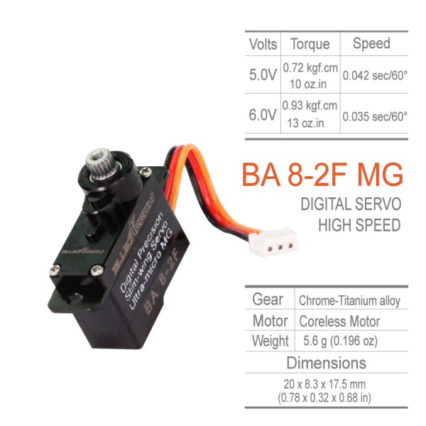 Blue Arrow BA 8-2F MG servo