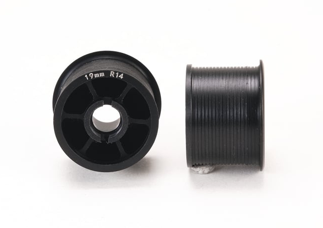 PN Racing Mini-Z 2WD Machine Cut Delrin Black Formula 14x19mm Flanged Wheel R14