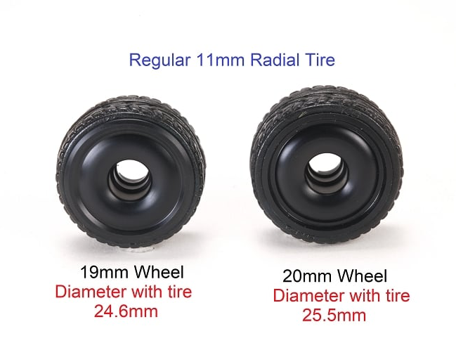 PN Racing Mini-Z 2WD Machine Cut Delrin Black Formula 14x19mm Flanged Wheel R14