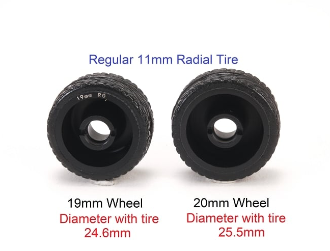 PN Racing Mini-Z 2WD Machine Cut Delrin Black Formula 14x19mm Flanged Wheel R14