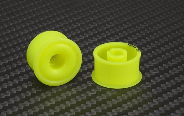 PN Racing Mini-Z 2WD Machine Delrin Cut Yellow Formula 11x19mm Flanged Wheel R0