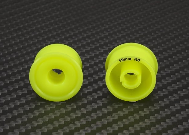PN Racing Mini-Z 2WD Machine Delrin Cut Yellow Formula 11x19mm Flanged Wheel R0