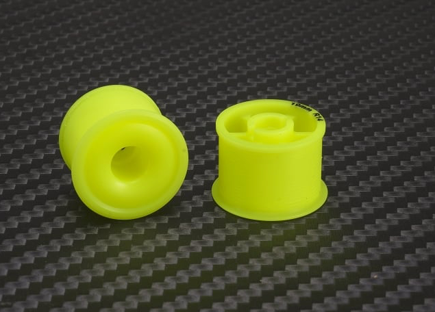 PN Racing Mini-Z 2WD Machine Delrin Cut Yellow Formula 14x19mm Flanged Wheel R14