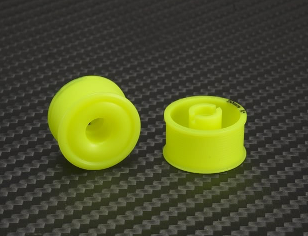 PN Racing Mini-Z 2WD Machine Delrin Cut Yellow Formula 11x20mm Flanged Wheel R2
