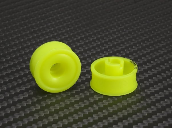 PN Racing Mini-Z 2WD Machine Delrin Cut Yellow Formula 8.5x20mm Flanged Wheel F3
