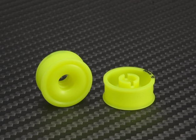 PN Racing Mini-Z 2WD Machine Delrin Cut Yellow Formula 8.5x20mm Flanged Wheel F0