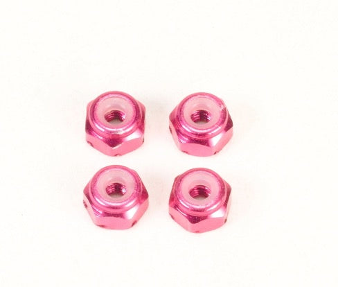 PN Racing Alm. 2mm Wheel Lock Nut - Pink