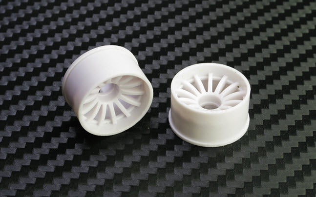 PN Racing Mini-Z 2WD Machine Cut 16 Spoke Rear Wheel R0 White