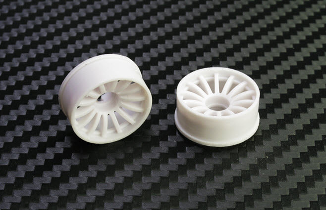 PN Racing Mini-Z 2WD Machine Cut 16 Spoke Front Wheel F1 White