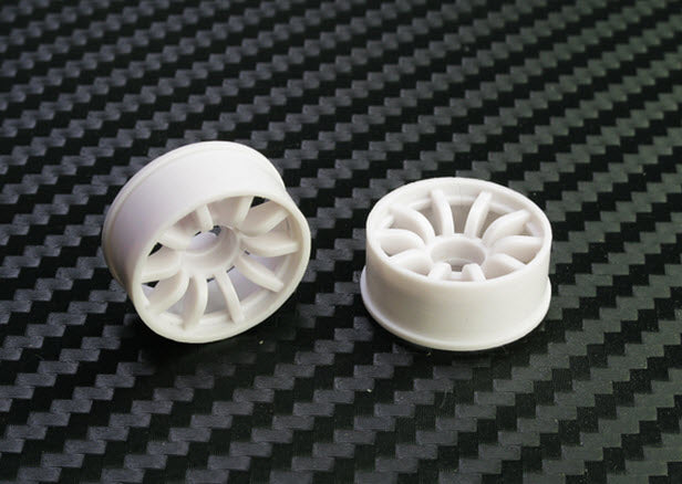 PN Racing Mini-Z 2WD Machine Cut 10 Spoke Front Wheel F1 White