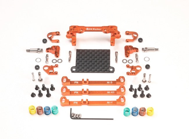 PN Racing Mini-Z V4 MR03/PNR2.5W Double A-Arm Front Suspension (Orange)