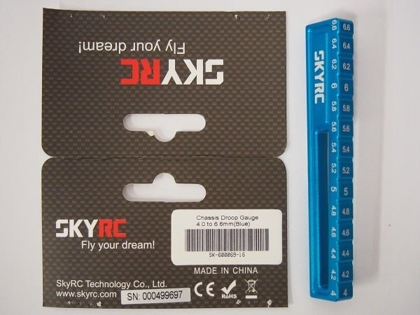 SkyRC 1/10 Chassis Droop Gauge 4.0 to 6.6mm- Blue