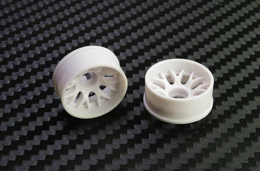 PN Racing Mini-Z 2WD Machine Cut BBS Front Wheel F3 White