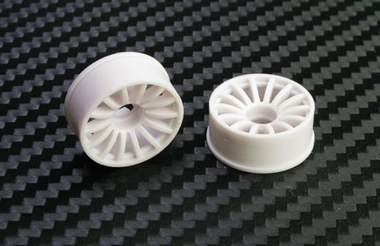 PN Racing Mini-Z 2WD Machine Cut 16 Spoke Front Wheel F0 White