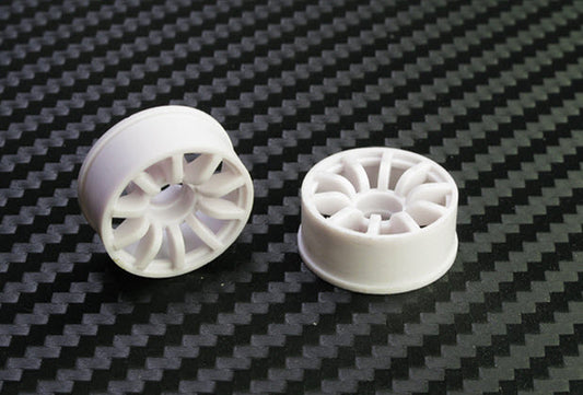 PN Racing Mini-Z 2WD Machine Cut 10 Spoke Front Wheel F0 White