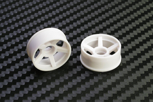 PN Racing Mini-Z 2WD Machine Cut 5 Spoke Front Wheel F1 White