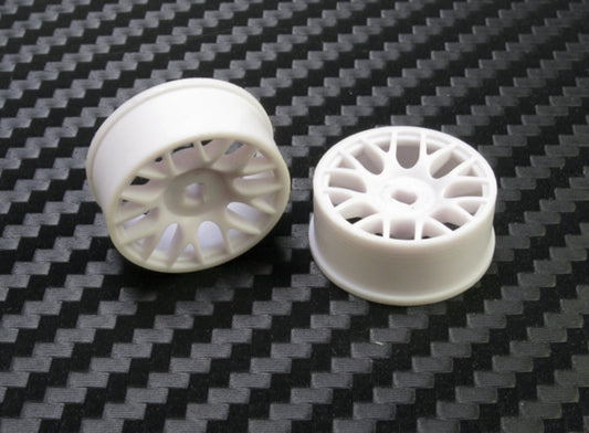 PN Racing Mini-Z AWD Machine Cut BBS Front Wheel F0 White