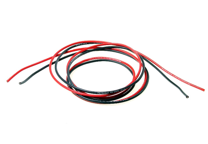 PN Racing 20AWG Silicon Motor Wire (Black Red @2 meters)