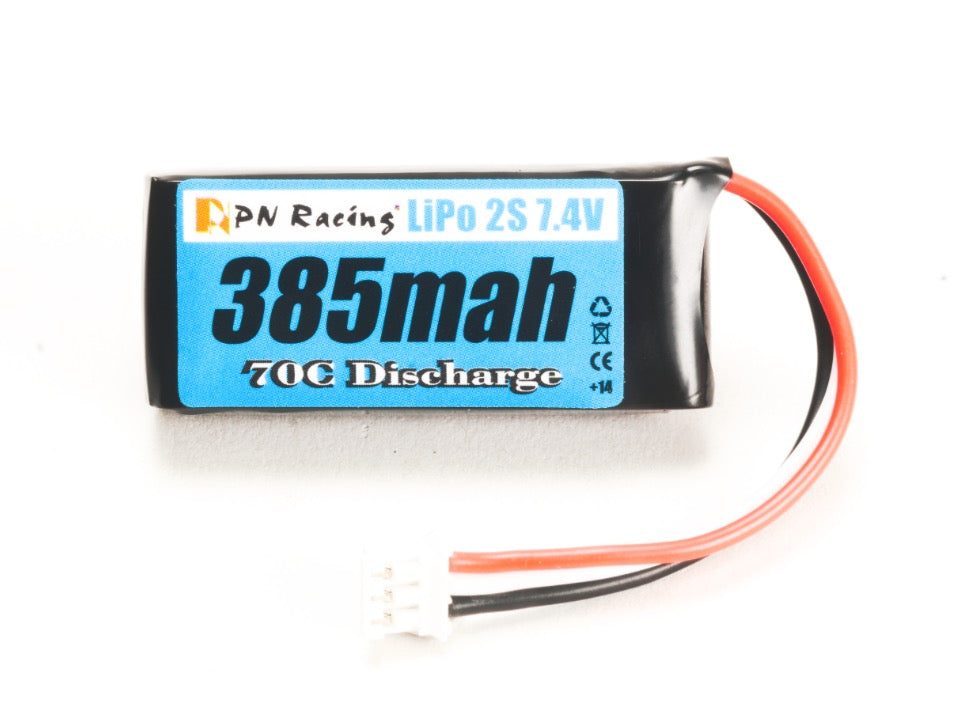 PN Racing V3 LiPo 2S 7.4V 385mah 70C Battery