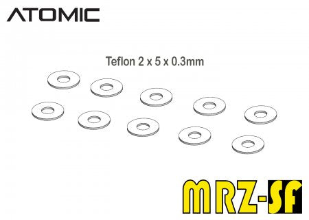MRZ SF Knuckle Teflon Shim 2*5*0.3 mm (10 pcs)