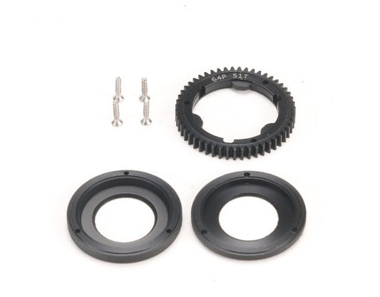 PN Racing Mini-Z Enclosed Cover Kit Spur Gear 64P 51T for Gear Differential